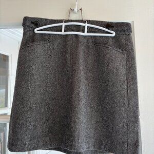 Madewell Herringbone Assembly A-Line Mini Skirt